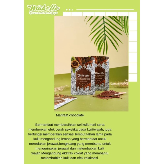 Ready Masker Wajah alami varian Sachet Mabello 5 varian / face mask/ FREE Spatula