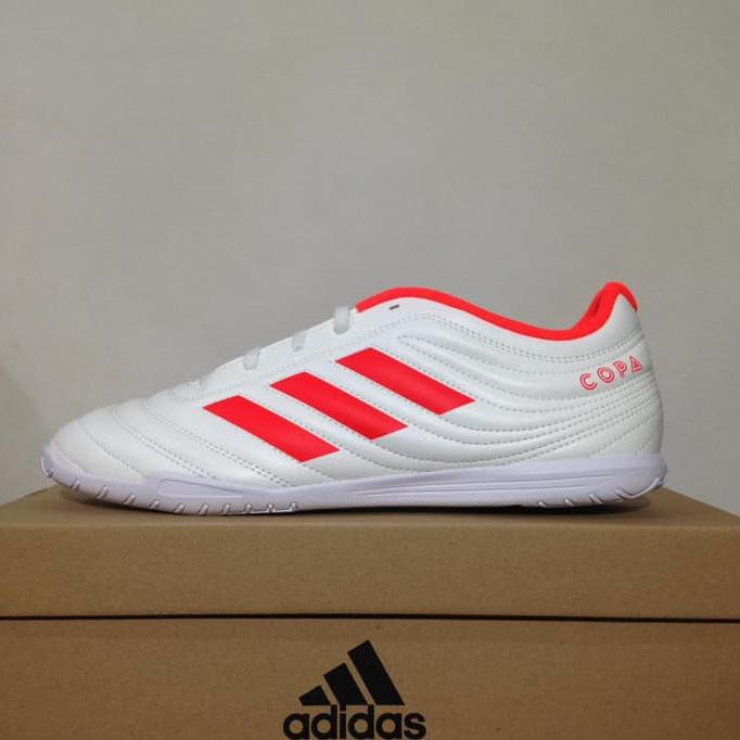 Kualitas Terbaik Sepatu Futsal Adidas Copa 19.4 IN Off White Red D98073 Original BNIB SDWEP