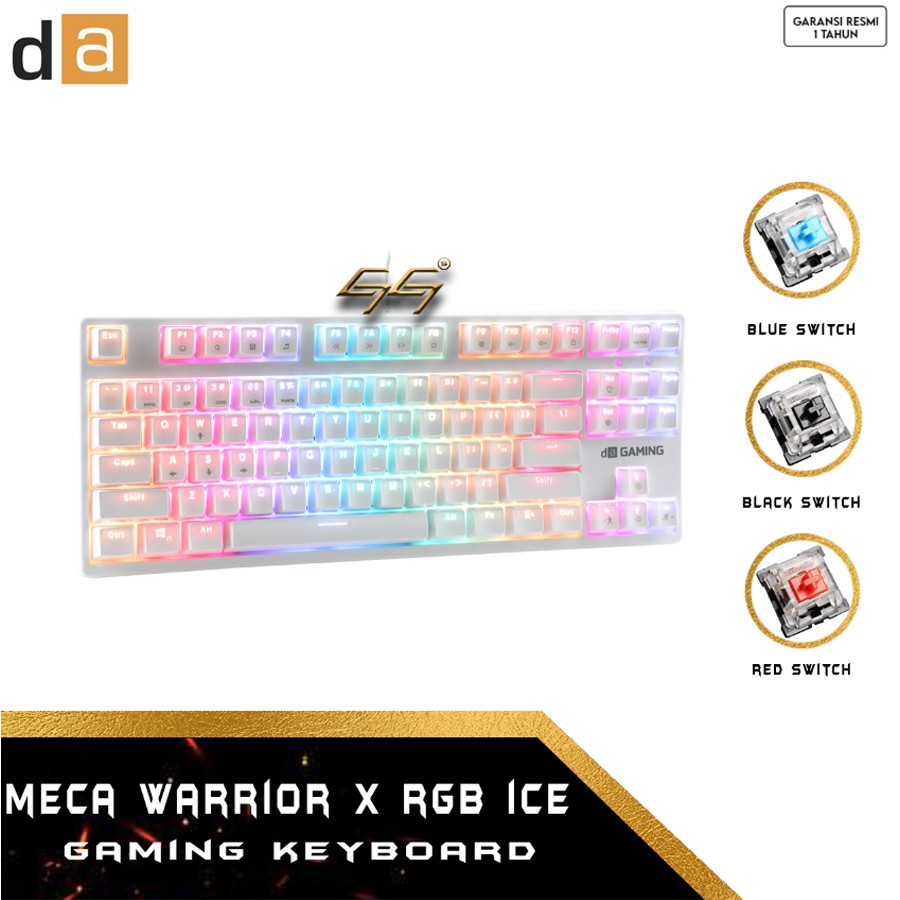 Keyboard Gaming Digital Alliance Meca Warrior X RGB Ice Mechanical Gaming Keyboard