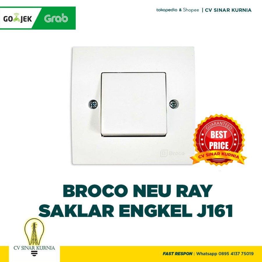 Saklar Single Engkel Broco Neu Ray - J161 ORIGINAL ASLI BROCO