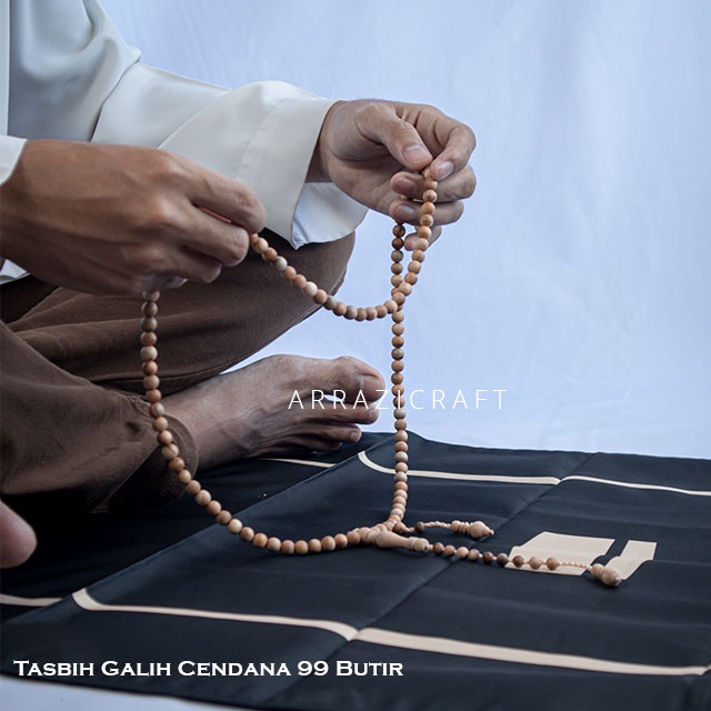 Tasbih Galih Kayu Cendana Asli Harum Wangi Kupang NTT 99 Butir Inti Kayu Cendana Super Original Kual