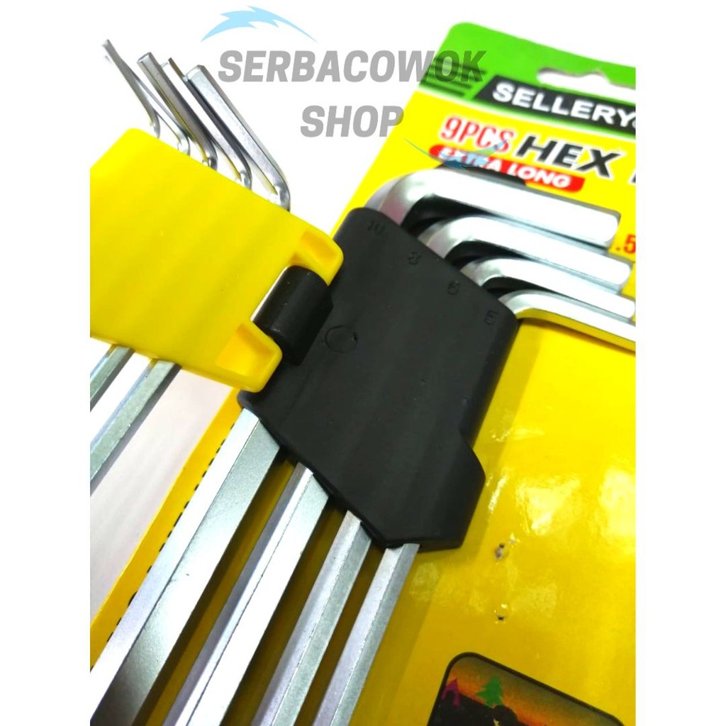 Promo Kunci L 9 Pcs Set Panjang Hex Key Extra Long 1,5 -10 MM Sellery Termurah Berkualitas