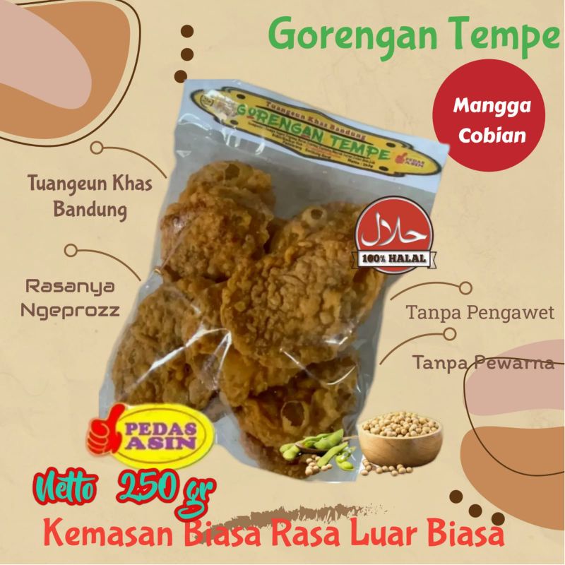 

250g Gorengan - Keripik Tempe Khas Bandung - Rasa Pedas Asin