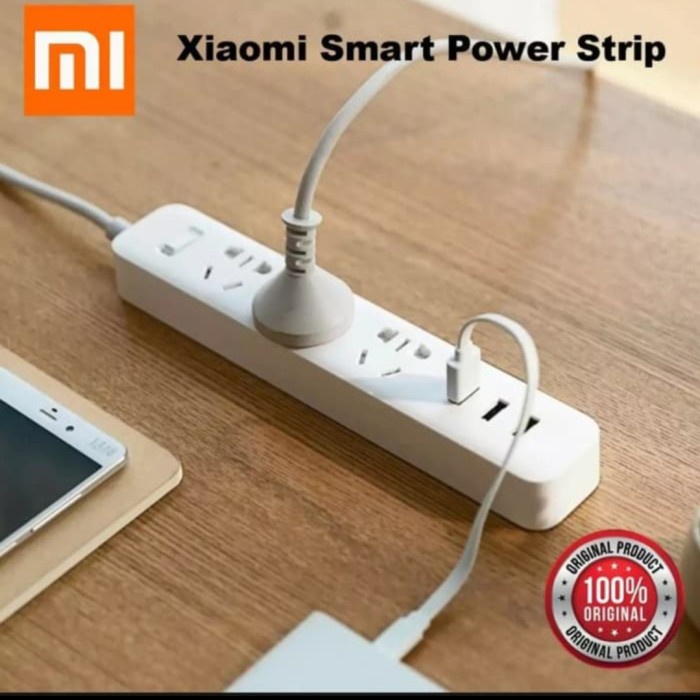 MI SMART POWER  FAST CHARGE 2A COLOKAN XIAOMI TERMINAL KABEL 3 PLUG DENGAN 3 USB PORT 2A/ COLOKAN LISTRIK