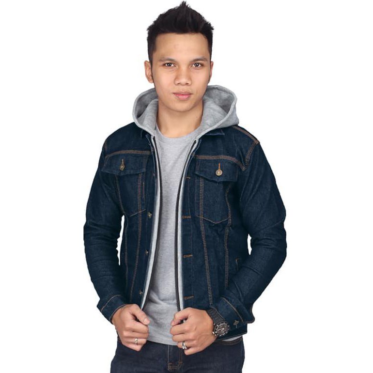 Super Murah JAKET JEANS LEVIS PRIA HOODIE WARNA BIRU DONGKER RNDZ ORIGINAL KEREN