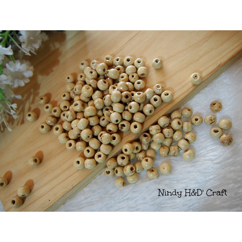 Mote Warna Kayu Bulat 8mm Manik Kayu Monte Kayu Mote Mote Warna Kayu Bulat 8mm Manik Kayu Monte Kayu Mote