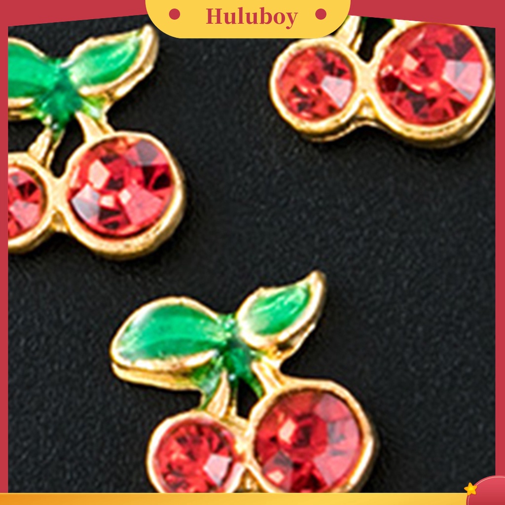 Huluboy Huluboy♡ 10 Pcs Berlian Imitasi Bentuk Cherry Untuk Nail Art