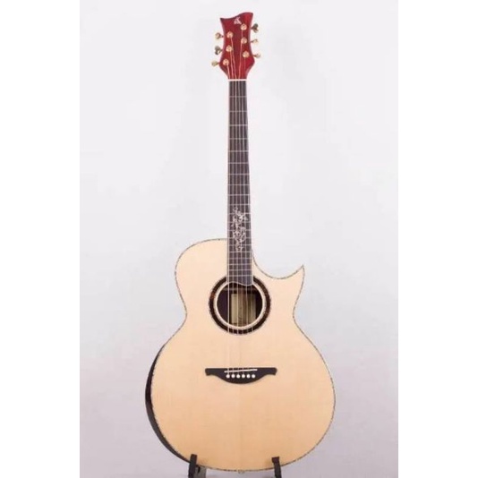 custom gitar full solid , topspruce back side mahogany