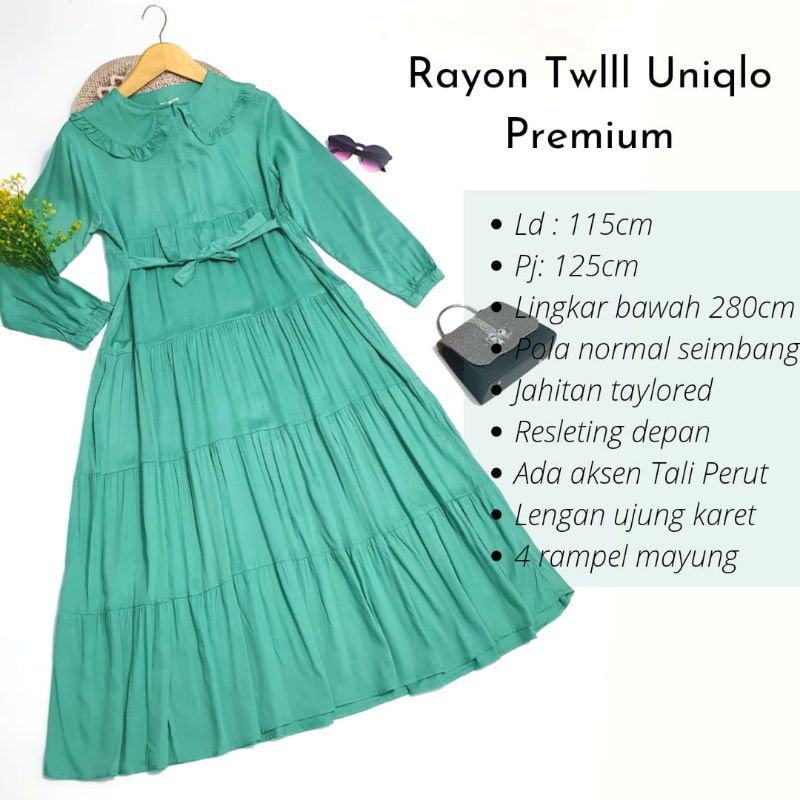 DRESS RAYON TWILL UNIQLO