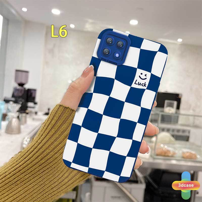 Angel Eyes Case Realme C21Y C11 2021 C15 C21 C25 C20 C12 C3 C25S 5 5S 5i 6i C17 7i C1 C25Y C2 C3i C20A realme Narzo 20 10 10A 20A 30A Fashion Checkerboard Lattice Smiley Soft Silicone Case Cover