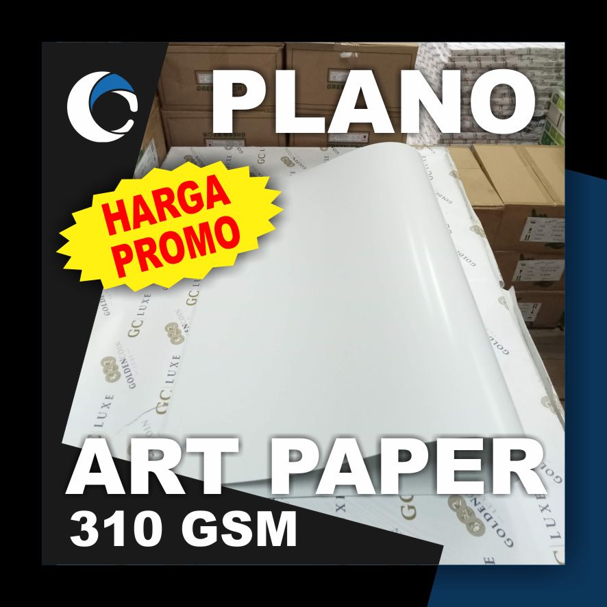 

KERTAS ART PAPER / ART CARTON 310 GSM Uk [ PLANO ] 79 cm X 109 cm ( 5 LEMBAR )