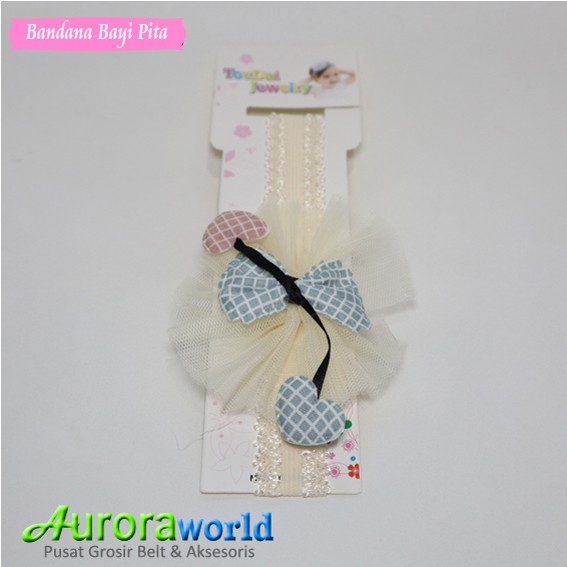 Auoraworld Official Baby Headband Bandana Bando Pita Love Bayi Premium Import Quality