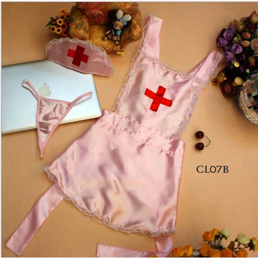 [BISA COD] COSTUME LINGERIE KOSTUM SEXY NURSE KOCTUM COSPLAY PERAWAT SEKSI PINK CL07B