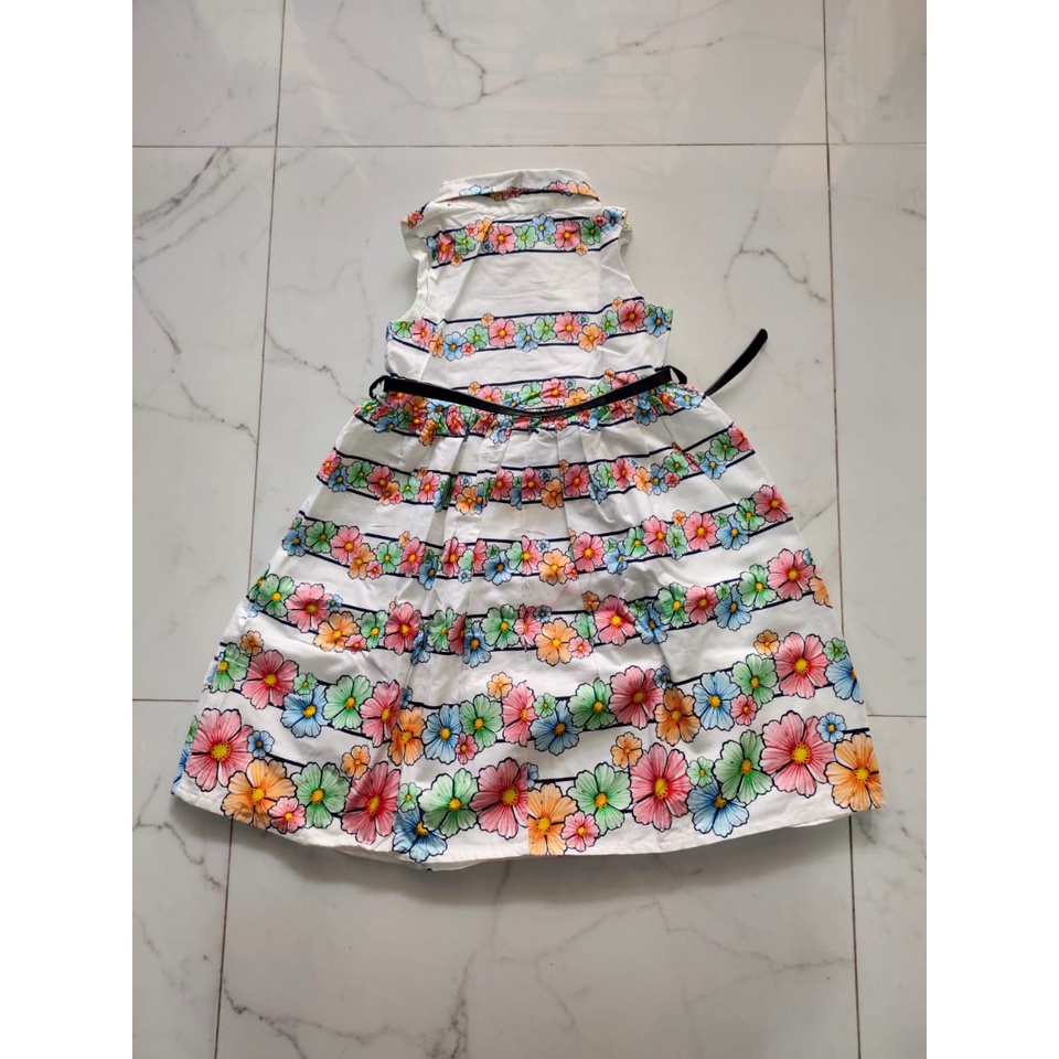 DRESS DONITA 6TAHUN/DRESS ANAK PEREMPUAN/DRESS PUTIH FEMINIM ELEGAN