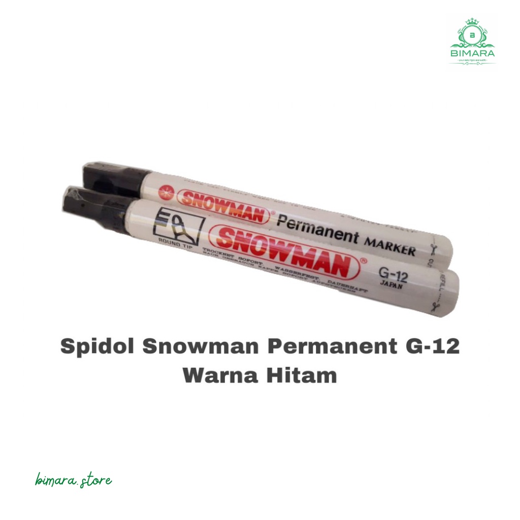 

Spidol Snowman Permanen G-12 HITAM/Permanent Marker G12 BLACK Ready Stock