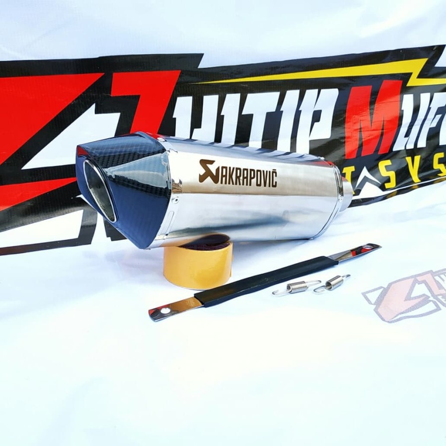 silencer knalpot akrapovic evo carbon tipe