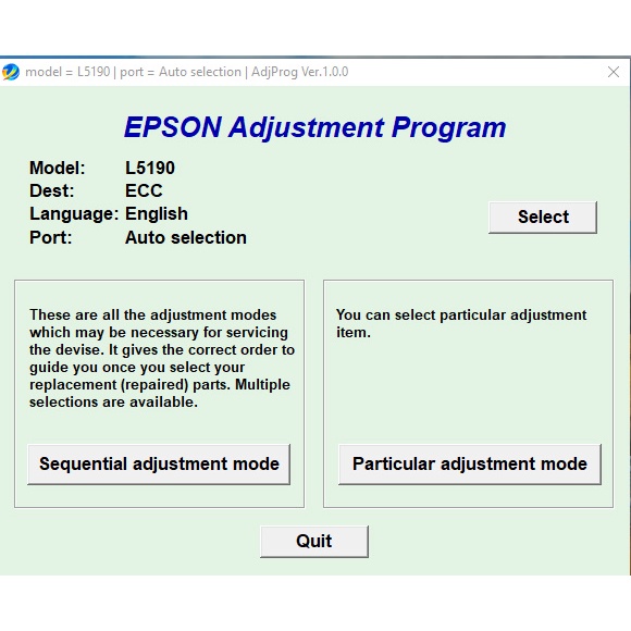 Software Resetter Epson L5190 + Video Cara Aktivasi Dan Reset Printer