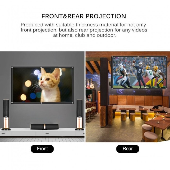

qpd70d Rockware 120 Inch Polyester Fabric Portable Foldable Projector Screen As71S0D