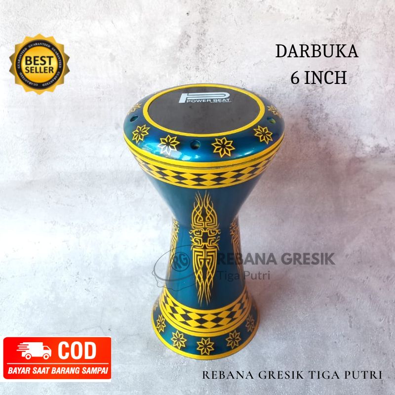 Darbuka alumunium cor dumbuk ukuran 8.3/4 atau 8.75