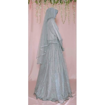 gaun pengantin syari