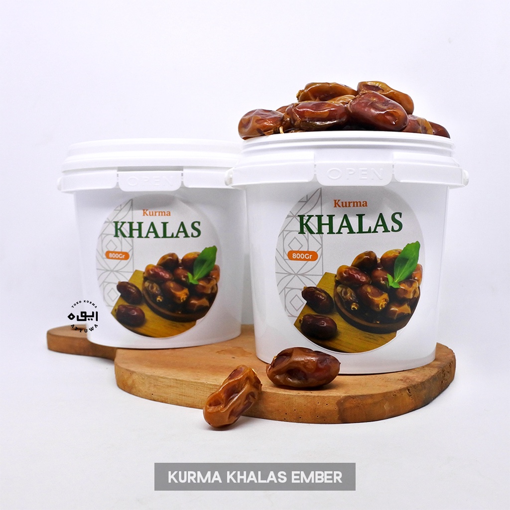 

KURMA KHALAS KEMASAN EMBER 800Gr / KHALAS SA'AD / KURMA KHOLAS / CROWN DATES HALAS 800 Gram