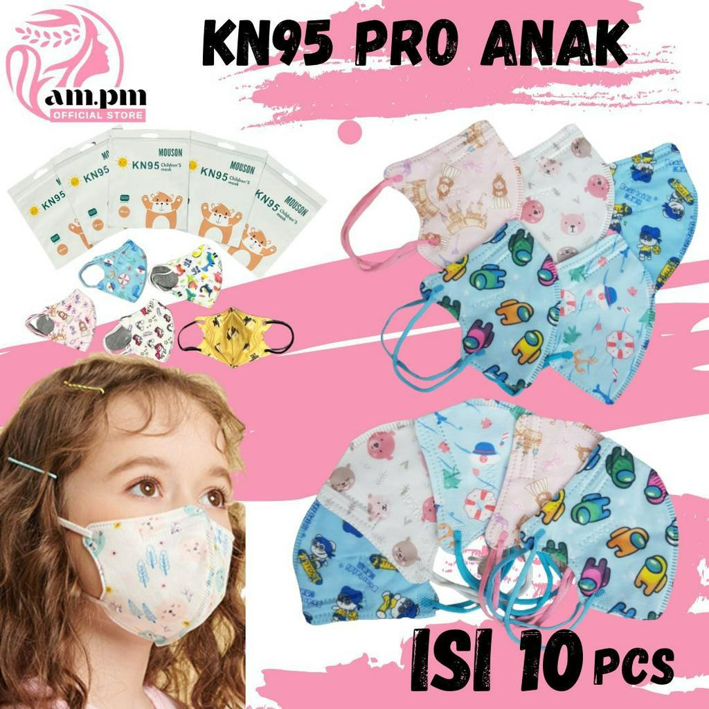 Masker Anak KN95 Pro Mouson Motif Karakter Embos