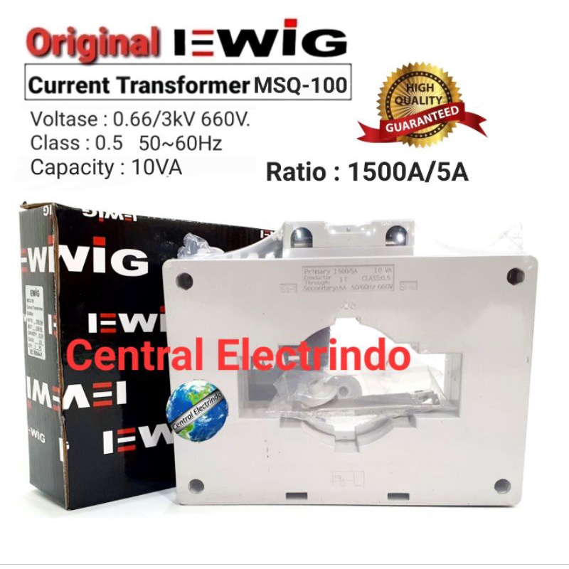 Current Transformer CT MSQ-100 1500A/5A EWIG.