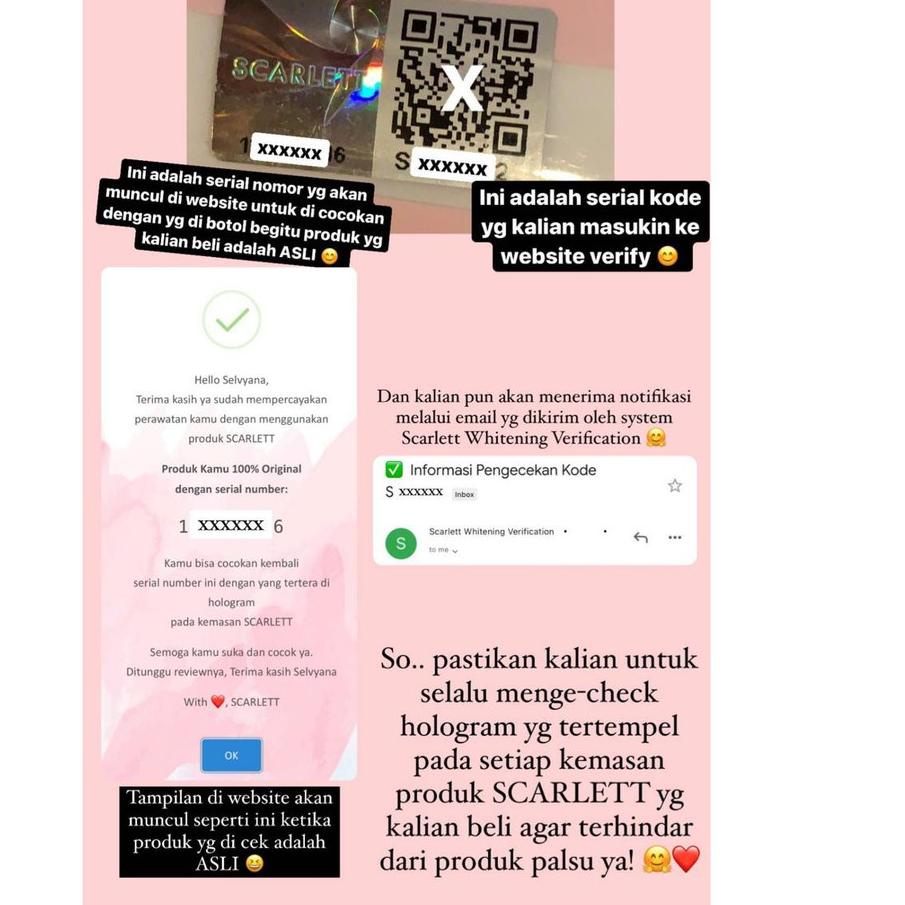 ❄ GUDSKIN❤️ SCARLETT SCARLET WHITENING PAKET WAJAH BRIGHTLY KECANTIKAN PAKET WAJAH TONER SERUM CREAM