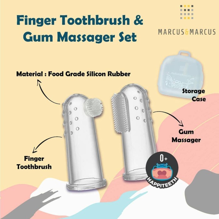 Marcus &amp; Marcus Finger Toothbrush &amp; Gum Massager Set