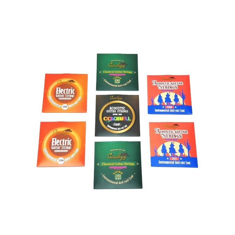 Senar Gitar Akustik / Elektrik / Classic Merk Cowboy Original Klasik Kenur String Warna Bonus Pick