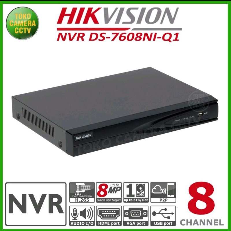NVR HIKVISION 8 CHANNEL DS-7608NI-Q1