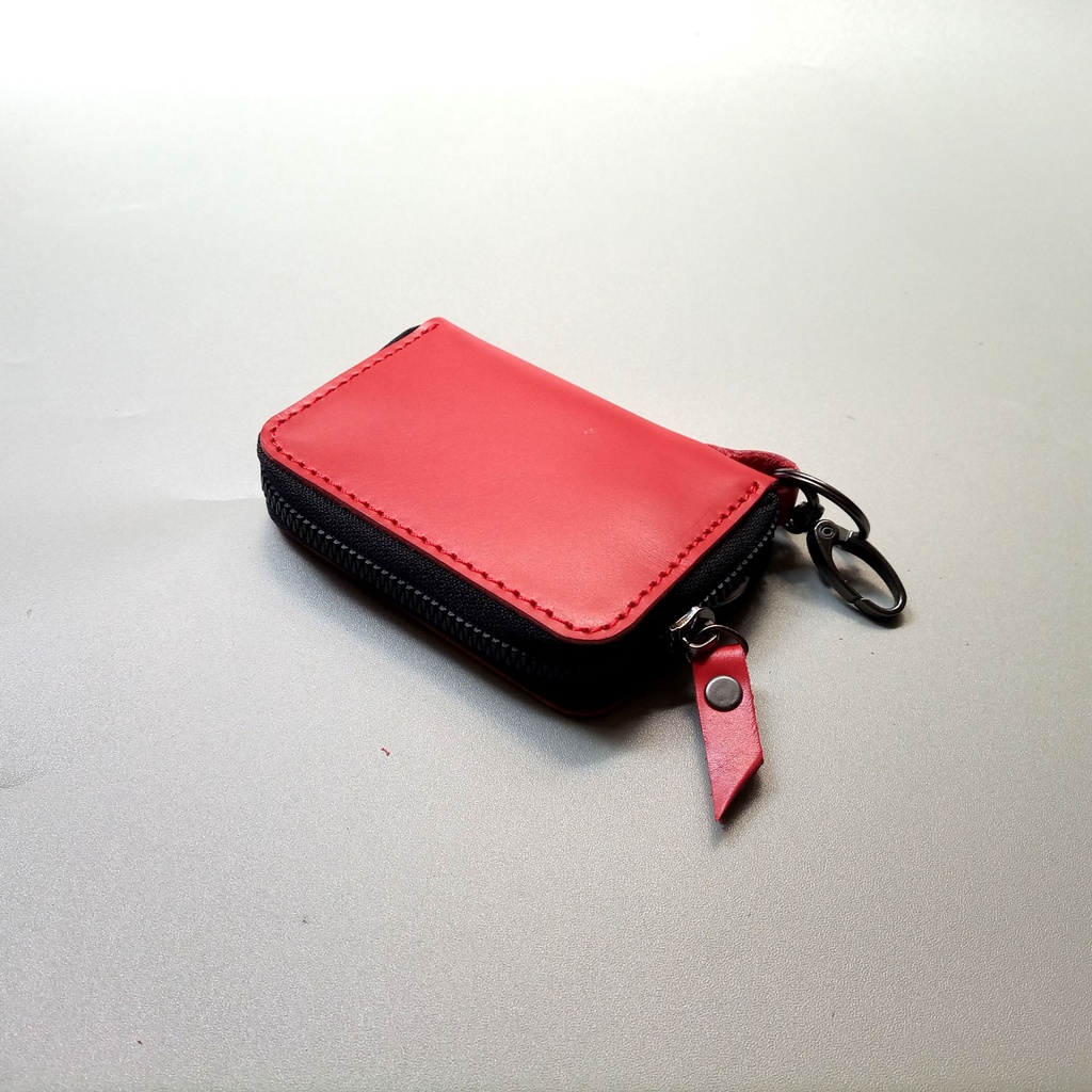 Dompet Stnk Mobil Kulit Full Gantungan Kunci Keyless [ Kulit Asli ] Red