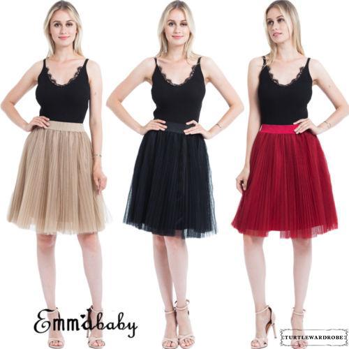  Rok  Tutu Model  Lipit  Bahan Tulle untuk Pesta Pernikahan 