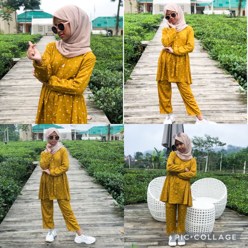 BAJU SETELAN RAYON ANAK PEREMPUAN TERBARU 2023 / SETELAN MUSLIM ANAK PEREMPUAN / ONE SET RAYON ANAK 12 TAHUN / SET TUNIK ANAK