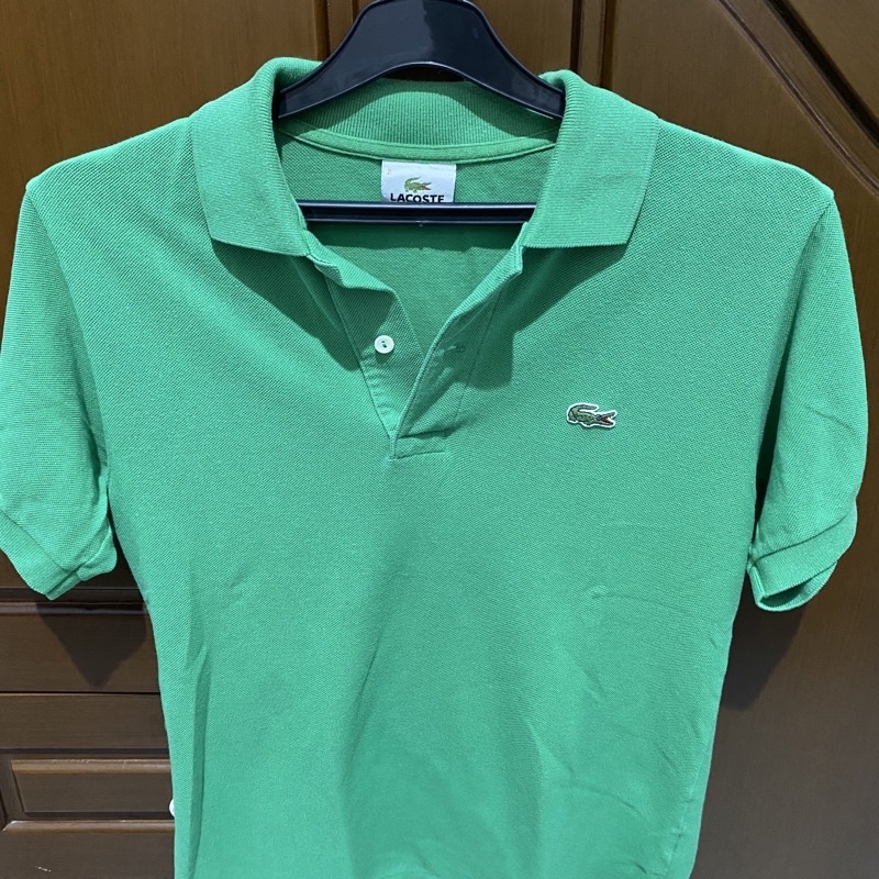 [Preloved] Polo Shirt Lacoste Original Laki Pria Slim Fit Hijau