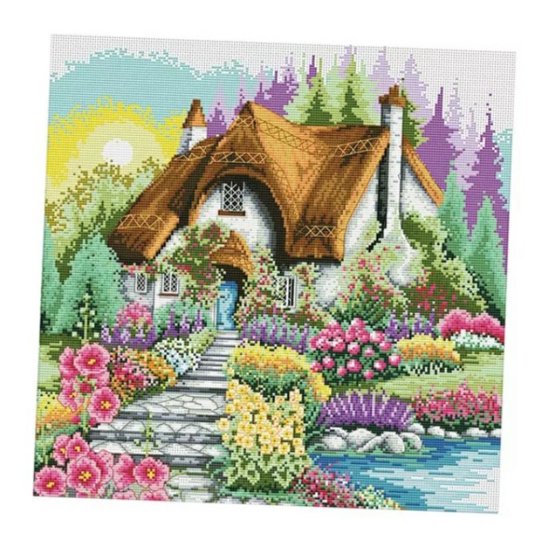 paket kristik pola kain 11ct pemandangan