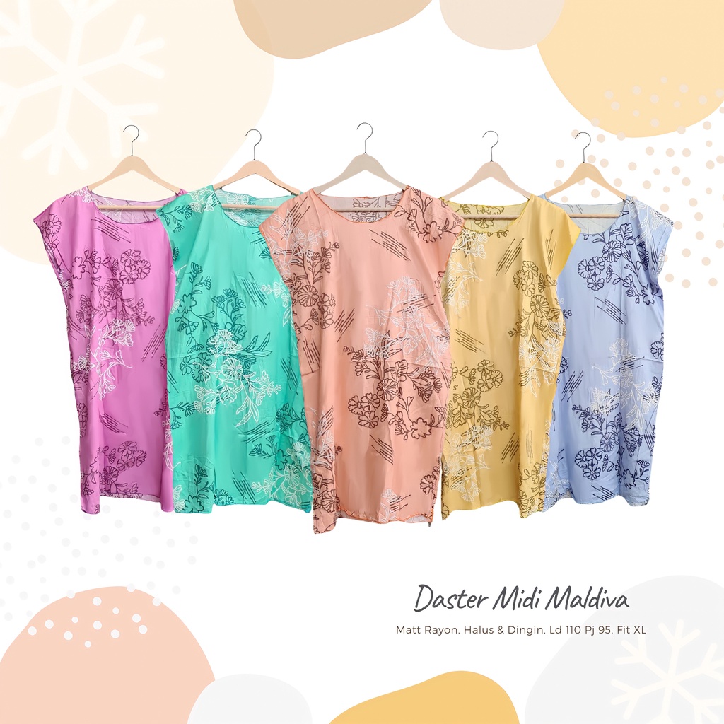 Daster Midi Murah Daster Midi Santai Midi Rayon Ori YashCollection