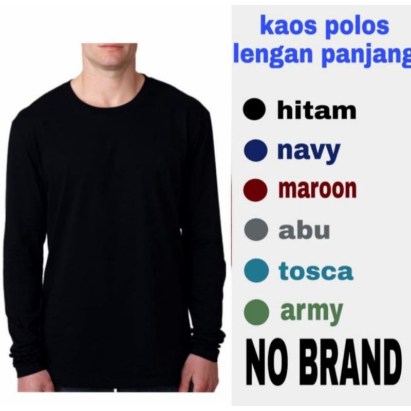 kaos polos lengan panjang