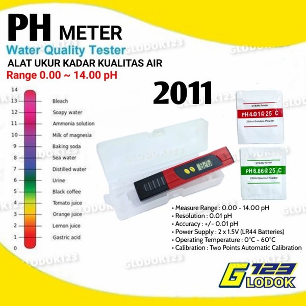 Alat Ukur Air Hidroponik PH Meter Tester ATC Kualitas Kadar Asam PPM