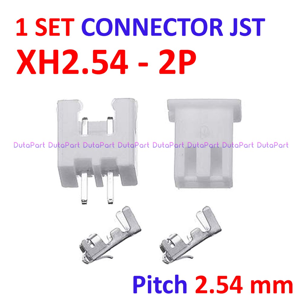 1 SET Connector JST XH2.54 - 2P - Male Female Pin Kaki Lurus 2.54mm Molex