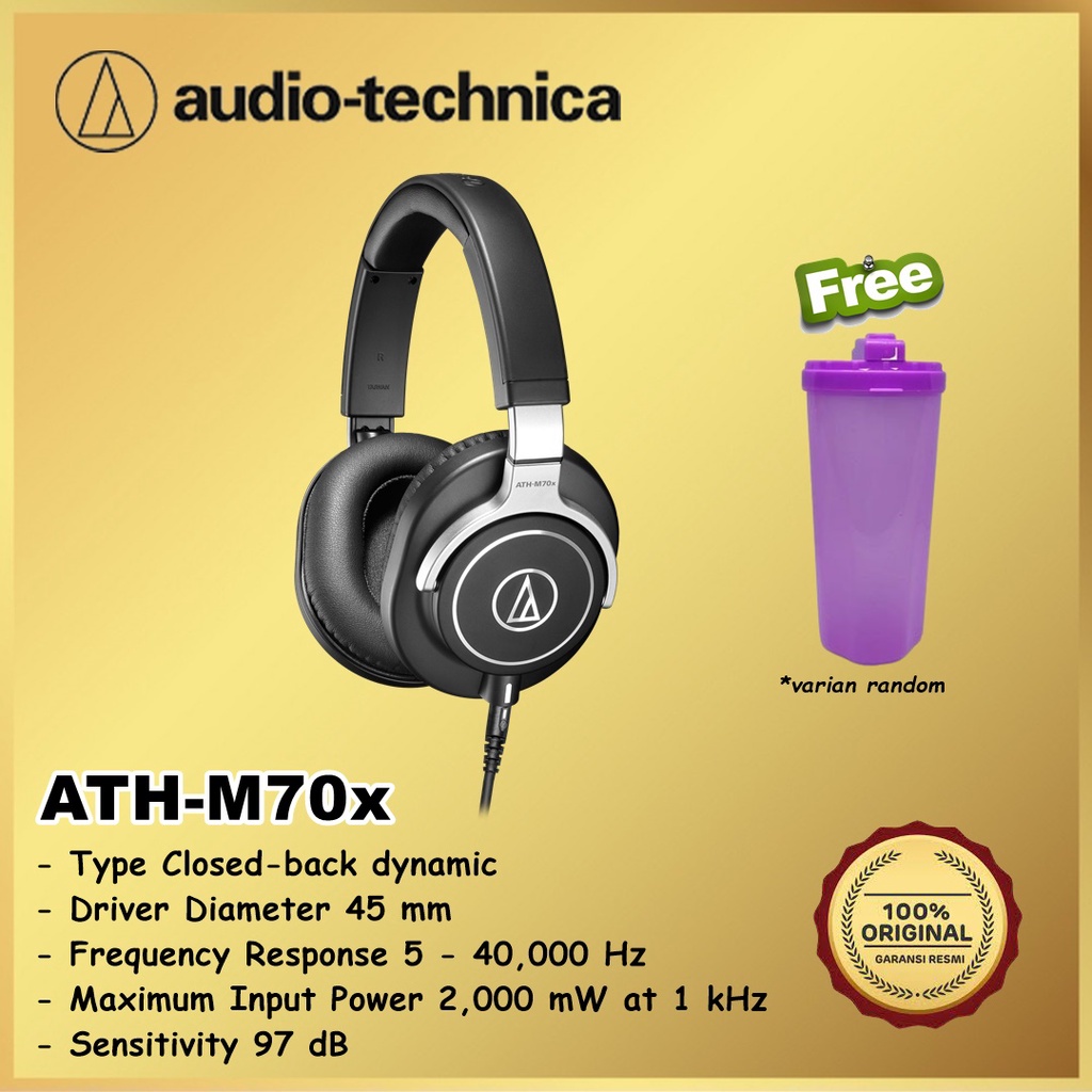 Audio Technica ATH-M70X Dynamic Professional Monitor Headphones M70 X