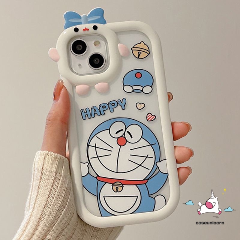 Case Samsung A30s A14 A50 A04 A04E A12 A32 A13 A52 A50s A51 A52s A31 A22 A23 M32 A33 A53 A73 A04s A11 A21s A71 A53 A03 A03s A02s Cute 3D Bow Monster Lens Doraemon Hello Kitty Cover