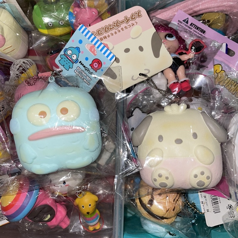 Sanrio Chigiri bread squishy hangyodon + pochacco RARE SQUISHY