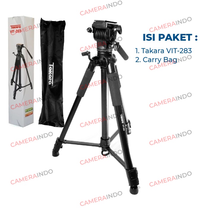 Tripod TAKARA VIT 283 Professional Photo Video Tripod DSLR Kamera