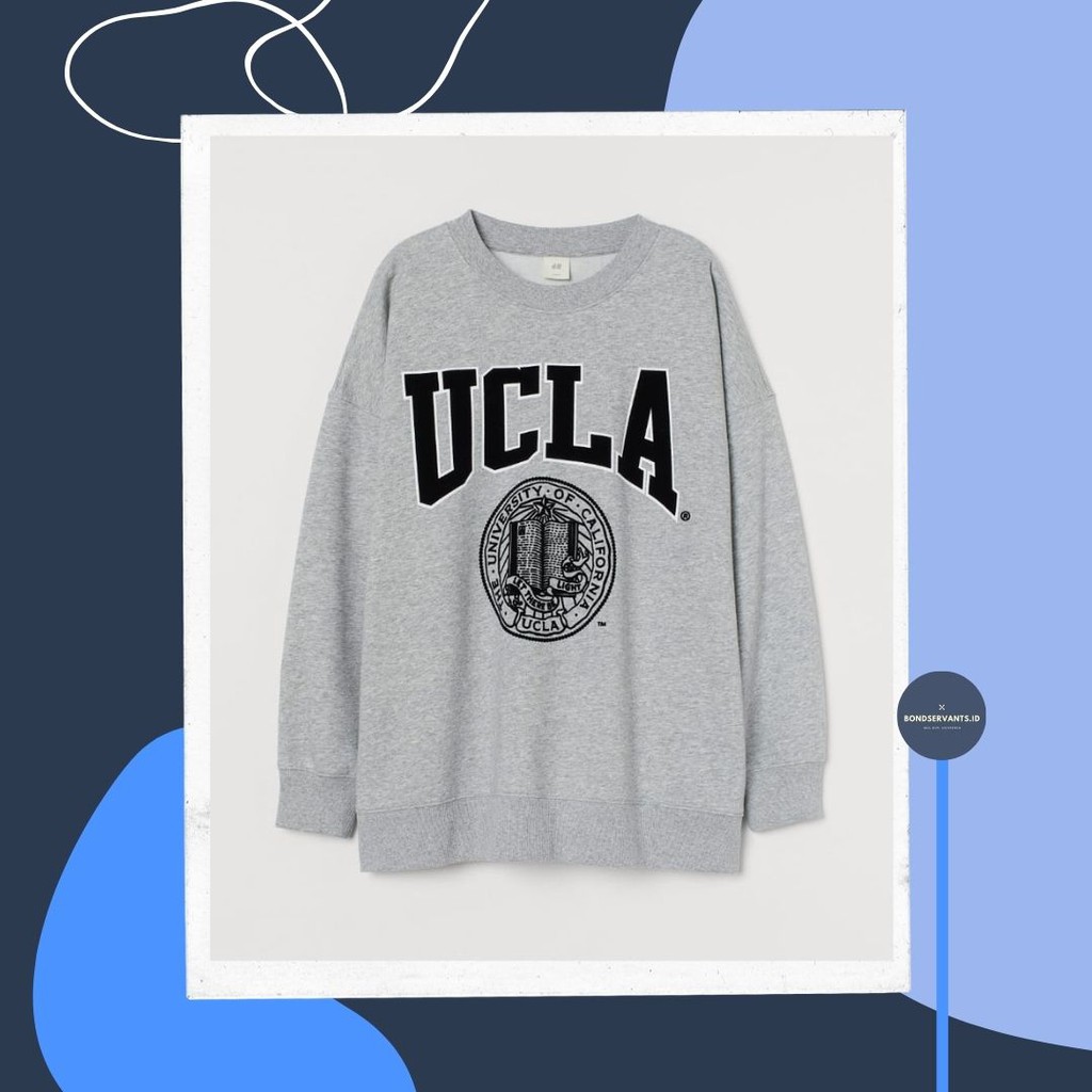 CREWNECK HnM UCLA LIGHT GREY ORIGINAL
