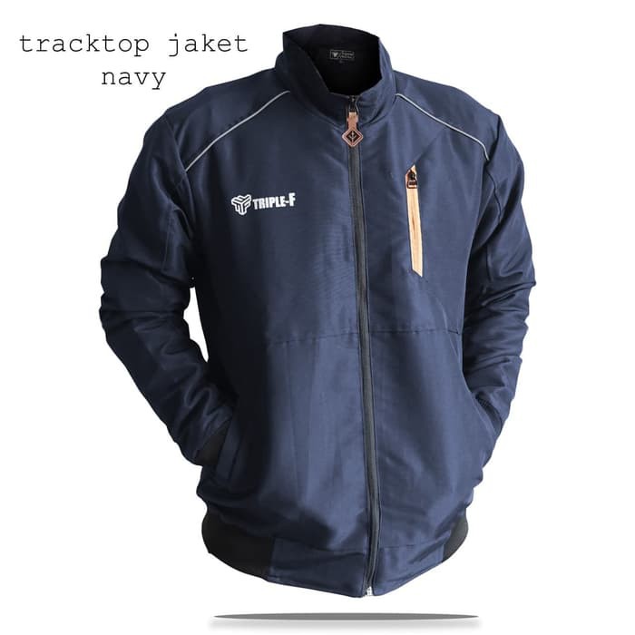 JAKET TRACKTOP WATERPROOF ORIGINAL TRIPLE F - TRACKTOP BLACK L