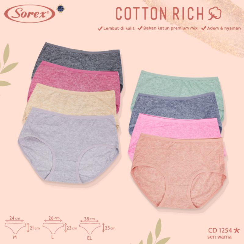 Grosir celana dalam wanita sorex 1254 cotton rich