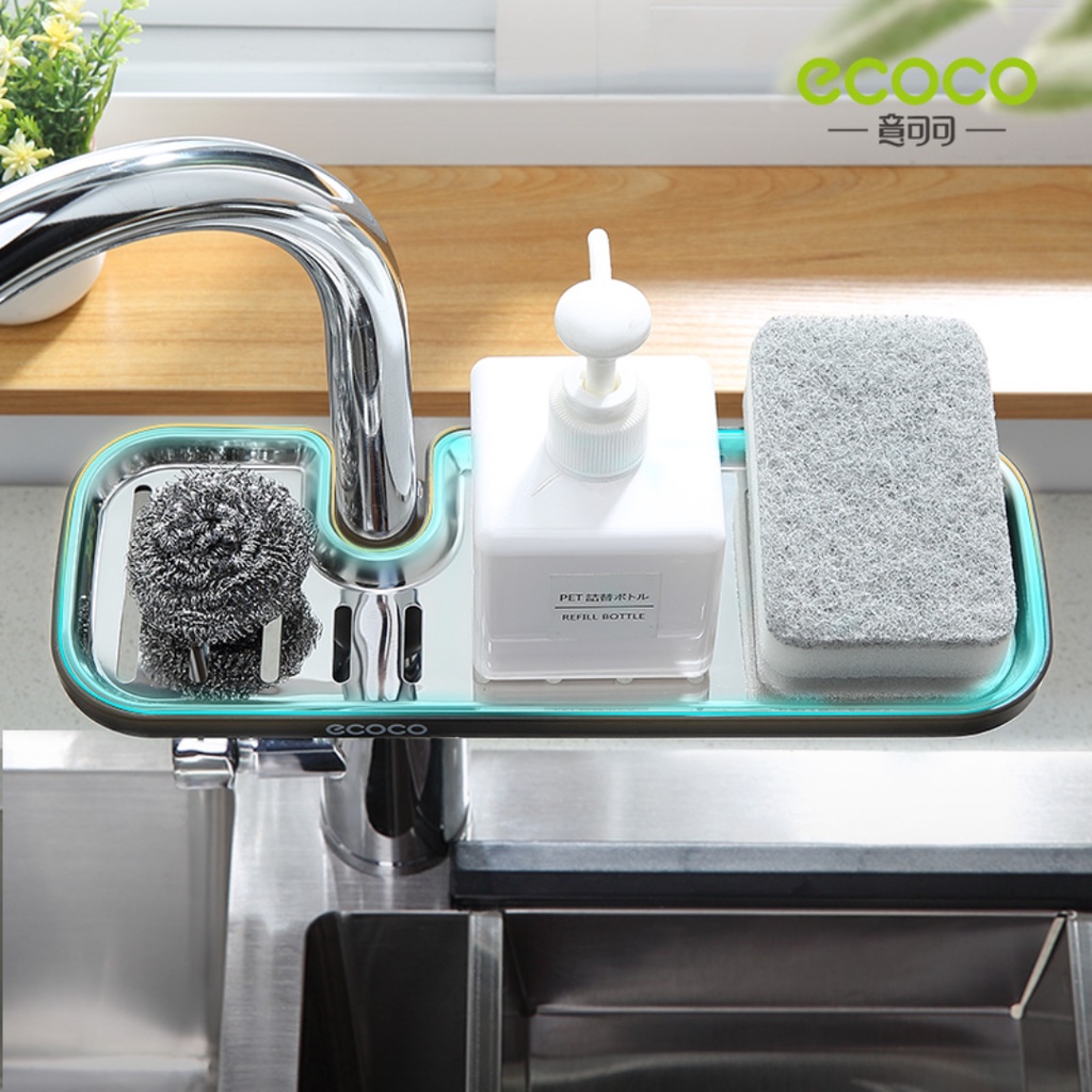 ECOCO TEMPAT SABUN KRAN SINK | FAUCHET DRAIN RACK STAINLESS E1914