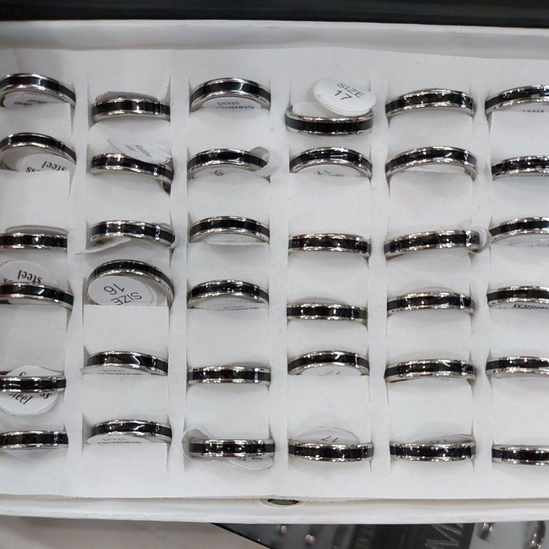 GROSIR CINCIN STAINLESS STEEL/TITANIUM ( 1Box )