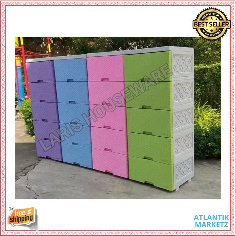 LEMARI PLASTIK / LACI PLASTIK / LEMARI PAKAIAN ROVEGA MAGNUM SUSUN 5